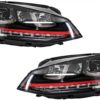 Frontlykter 3D LED DRL egnet for VW Golf 7 VII (2012-2017) RED R20 GTI Look LED Blinklys | Frontlykter 3D LED DRL egnet for VW Golf 7 VII (2012-2017) RED R20 GTI Look LED Blinklys |