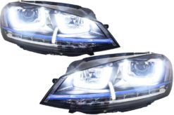 Alternative view of Frontlykter 3D LED DRL egnet for VW Golf 7 VII (2012-2017) Blue GTE Look LED Blinklys