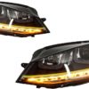 Frontlykter 3D LED DRL egnet for VW Golf 7 VII (2012-2017) Gul R400 Look LED Blinklys | Frontlykter 3D LED DRL egnet for VW Golf 7 VII (2012-2017) Gul R400 Look LED Blinklys |