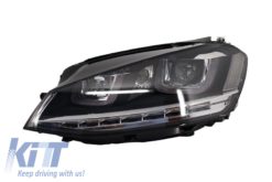 Alternative view of Frontlykter 3D LED DRL egnet for VW Golf 7 VII (2012-2017) Sølv R-Line LED-vendinglys