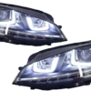 Frontlykter 3D LED DRL egnet for VW Golf 7 VII (2012-2017) Sølv R-Line LED-snulys egnet for RHD | Frontlykter 3D LED DRL egnet for VW Golf 7 VII (2012-2017) Sølv R-Line LED-snulys egnet for RHD |