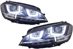 Alternative view of Frontlykter 3D LED DRL egnet for VW Golf 7 VII (2012-2017) Sølv R-Line LED-snulys egnet for RHD