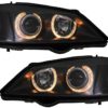Frontlykter Angel Eyes Black med merkeløs frontgitter for Opel Vauxhall Astra G (1998-2004) LHD eller RHD | Frontlykter Angel Eyes Black med merkeløs frontgitter for Opel Vauxhall Astra G (1998-2004) LHD eller RHD |