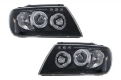 Frontlykter Angel Eyes egnet for Jeep Grand Cherokee (1999-2004) Svart
