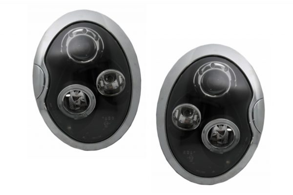 Frontlykter Angel Eyes egnet for MINI Cooper R50/R52/R53 (2001-2006) Klart glass svart hus |