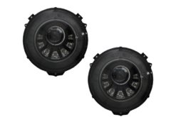 Hovedlykter Bi-Xenon LED egnet for Mercedes W463 G-Klasse (2005-2017) M Square-Look med flytende dynamisk svinglys