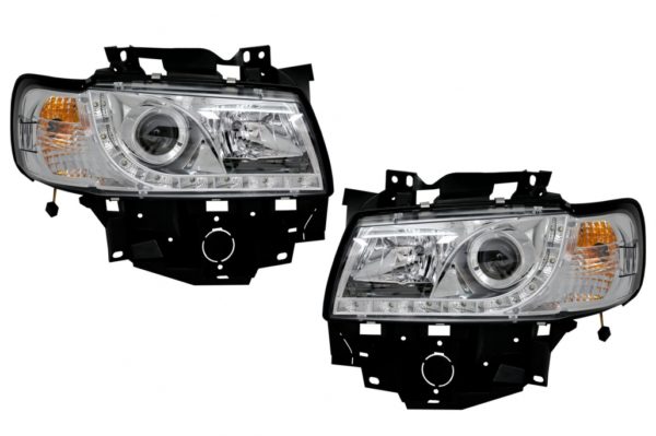 Frontlykter Dagslys egnet for VW T4 Transporter Long Nose (1996-2003) LED DRL Chrome |