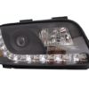 Frontlykter DAYLINE egnet for Audi A6 (06.2001-05.2004) DRL Sort |