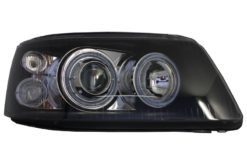 Alternative view of Frontlykter Dual Halo Felger egnet for VW Transporter T5 (04.2003-08.2009) Angel Eyes Black