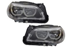 Alternative view of Frontlykter Full LED egnet for BMW 5-serie F10 F11 (2011-2013) Angel Eyes