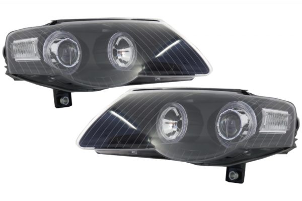 Frontlykter Halo ringer Angel Eyes - VW Passat B6 (2005-2010) Sort (RHD og LHD)