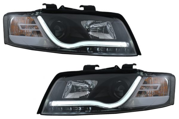 Hovedlykter LED DRL egnet for Audi A4 8E (10.2000-10.2004) Kjørelys Svart