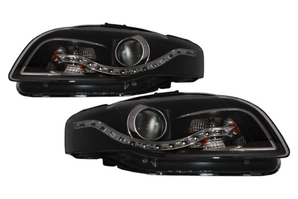 Hovedlykter LED DRL egnet for Audi A4 B7 (11.2004-03.2008) Sort |