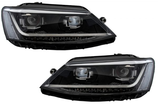 Frontlykter LED DRL egnet for VW Jetta Mk6 VI (2011-2017) Dynamisk blinklys Xenon Matrix Design