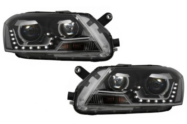 Frontlykter LED DRL egnet for VW Passat 3C B7 (11/2010-10/2014) Sort