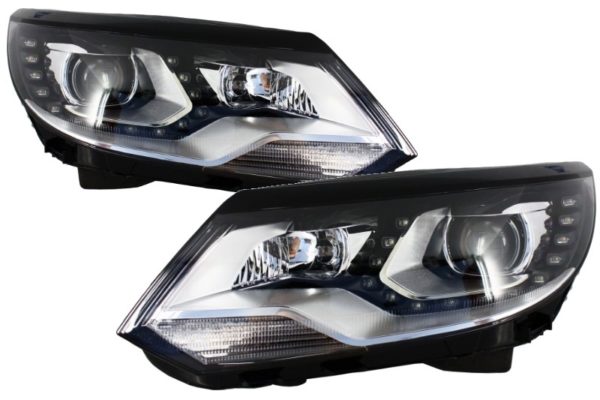 Frontlykter LED DRL egnet for VW Tiguan MK I Facelift (2012-2015) OEM Xenon Design