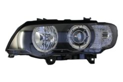 Frontlykter - BMW X5 E53 Facelift (2004-2006) 2 Halo ringer svart venstre side