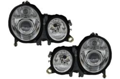 Frontlykter egnet for Mercedes E-Klasse W210 (1999-2002) Chrome Facelift Design