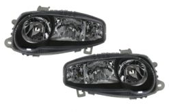 Frontlykter som passer til Alfa Romeo 147 (01.2001-12.2004) Sort