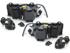 Frontlykter egnet for BMW 3-serie E36 Sedan (1990-1999) Angel Eyes 2 Halo Felger Krom