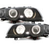 Frontlykter egnet for BMW 3-serie E46 Sedan (05.1998-08.2001) Angel Eyes 2 Halo Felger Svart |