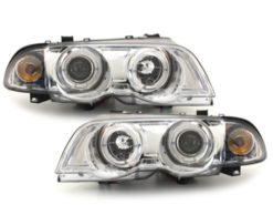 Alternative view of Frontlykter egnet for BMW 3-serie E46 (1998-2001) Angel Eyes 2 LED Halo Felger Krom
