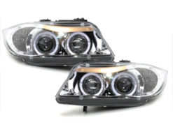 Frontlykter egnet for BMW 3-serie E90 E91 (03.2005-08.2008) Angel Eyes 2 Halo felger