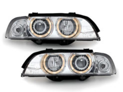 Alternative view of Frontlykter egnet for BMW 5-serie E39 (09.1995-06.2003) Angel Eyes Halo felger