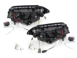 frontlykter som passer til BMW E46 4d 01-03 _ 2 halo-felger