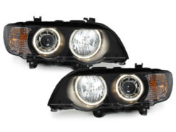 frontlykter  - BMW X5 99-03 E53_HID_2 Halo ringer_svart