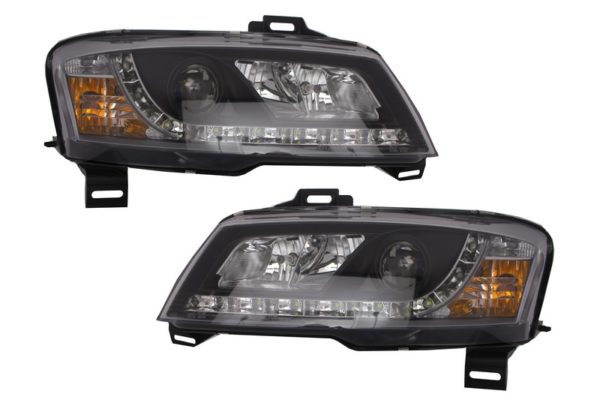 Frontlykter egnet for FIAT Stilo (2001-2008) Daytime Running Light Black |