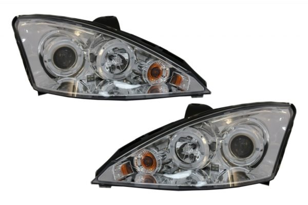 Frontlykter, - Ford Focus (2001-2004) 2 LED Halo ringer svart |