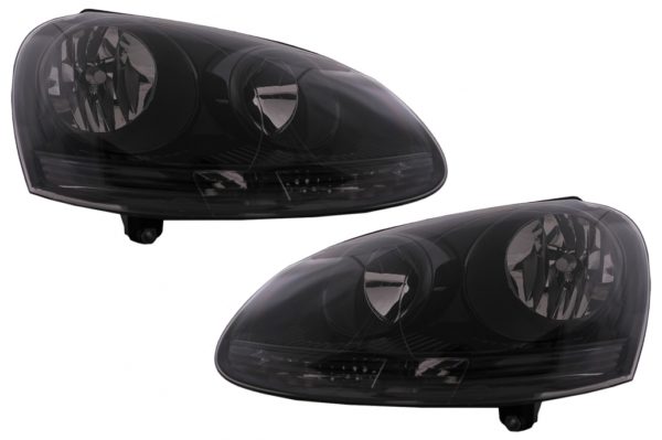 Frontlykter egnet for VW Golf 5 V (10.2003-2009) Jetta (2005-2010) All Black