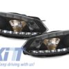 Frontlykter egnet for VW GOLF 6 (10.2008-2012) TRU DRL DAYTIME Svart |
