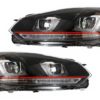 Frontlykter egnet for VW Golf 6 VI (2008-2013) Golf 7 3D LED DRL U-Design GTI med baklys Full LED R20 | Frontlykter egnet for VW Golf 6 VI (2008-2013) Golf 7 3D LED DRL U-Design GTI med baklys Full LED R20 |