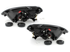 Frontlykter egnet for VW Polo 9N3 (04.2005-2009) Angel Eyes 2 Halo Felger Krom