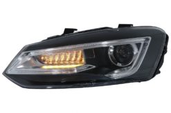 Alternative view of Frontlykter egnet for VW Polo MK5 6R 6C 61 (2011-2017) LED Light Bar Devil Eye Look RHD