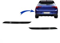 Honeycomb bakre støtfangerreflektordeksel egnet for VW Golf 8 VIII Hatchback (2020-up)