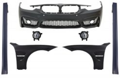 Sett foran støtfanger med tåkelys og forskjermer egnet for BMW 3-serie F30 F31 Non LCI & LCI (2011-2018) Sport EVO Design