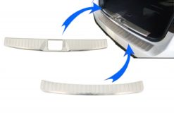 KIT bakre støtfangerbeskytter terskelplate fotplate aluminiumsdeksel egnet for SUBARU Outback (2015-05.2019)