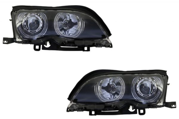 LED Angel Eyes frontlykter egnet for BMW 3-serie E46 (09.2001-03.2005) Xenon Design Black |