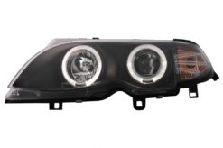Alternative view of LED Angel Eyes frontlykter egnet for BMW 3-serie E46 Facelift Limousine Touring (2001-2005) Svart