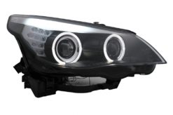Alternative view of LED Angel Eyes frontlykter egnet for BMW 5-serie E60 E61 (2003-2007) Svart LCI Design