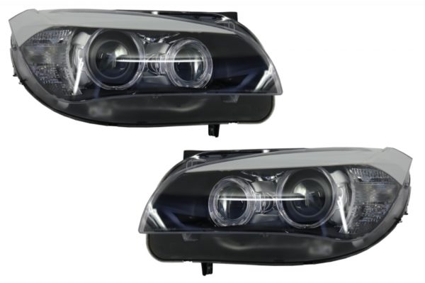 LED Angel Eyes frontlykter egnet for BMW X1 E84 (2009-2012) Xenon Look