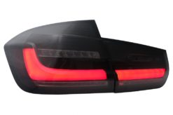 Alternative view of LED BAR-baklykter egnet for BMW 3-serie F30 Pre LCI & LCI (2011-2019) Black Smoke med dynamisk sekvensielt svinglys