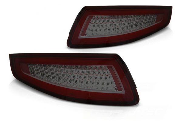 LED BAR Baklykter egnet for Porsche 911 997 (2004-2009) Red Smoke med dynamisk blinklys