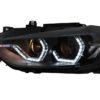 LED DRL Angel Eyes Frontlykter egnet for BMW 3-serie F30 F31 LCI Sedan Touring (2015-2019) Svart |