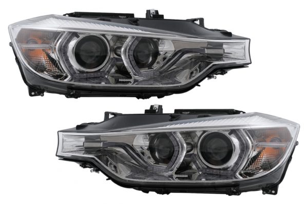 LED DRL Angel Eyes frontlykter egnet for BMW 3-serie F30 F31 LCI Sedan Touring (2015-2019) Krom