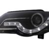 LED DRL Angel Eyes frontlykter egnet for VW Passat B6 3C (03.2005-2010) Svart |