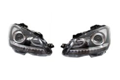 Alternative view of LED DRL Bi-Xenon frontlykter egnet for Mercedes C-Klasse W204 Facelift (2011-2014)